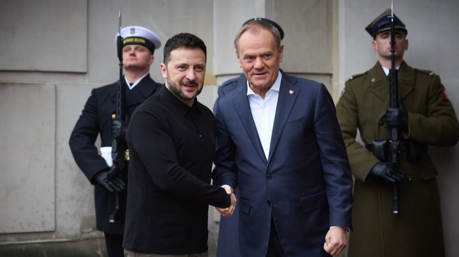 Фотографічне зображення президентів Зеленського та Туска