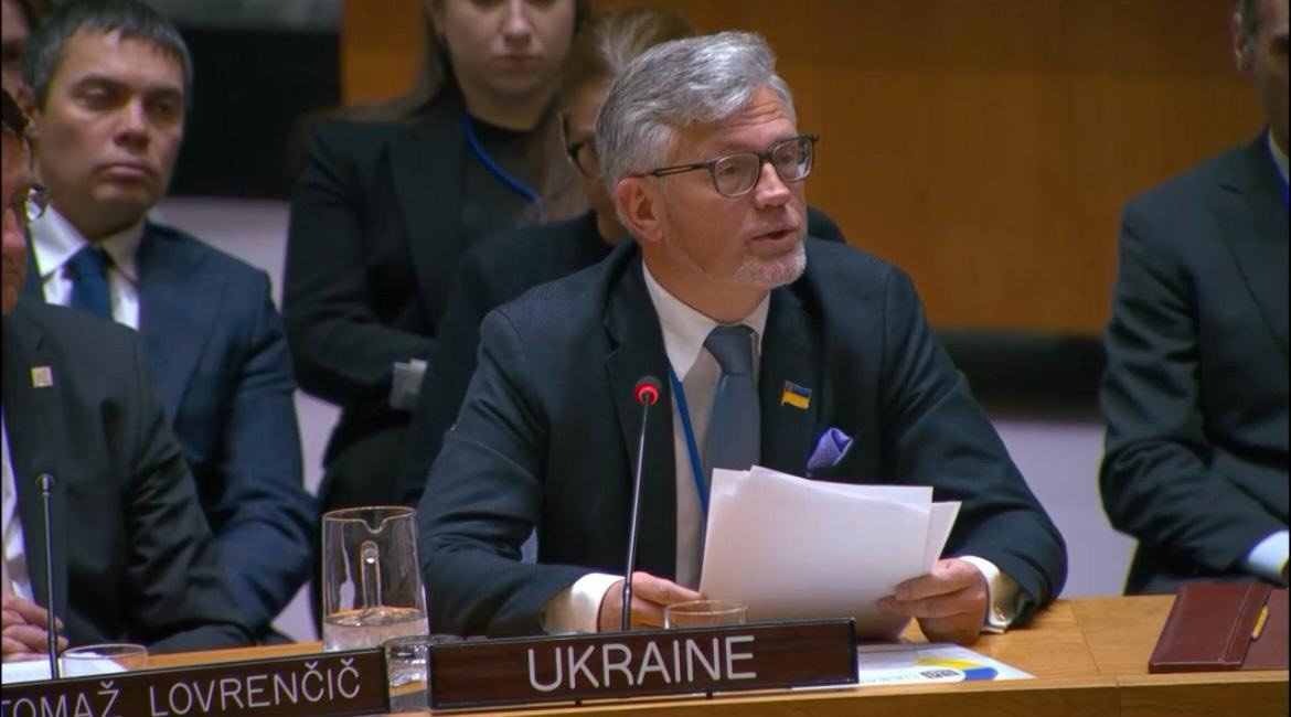 Андрій Мельник, Постійний представник України при ООН, виступає на засіданні Ради Безпеки