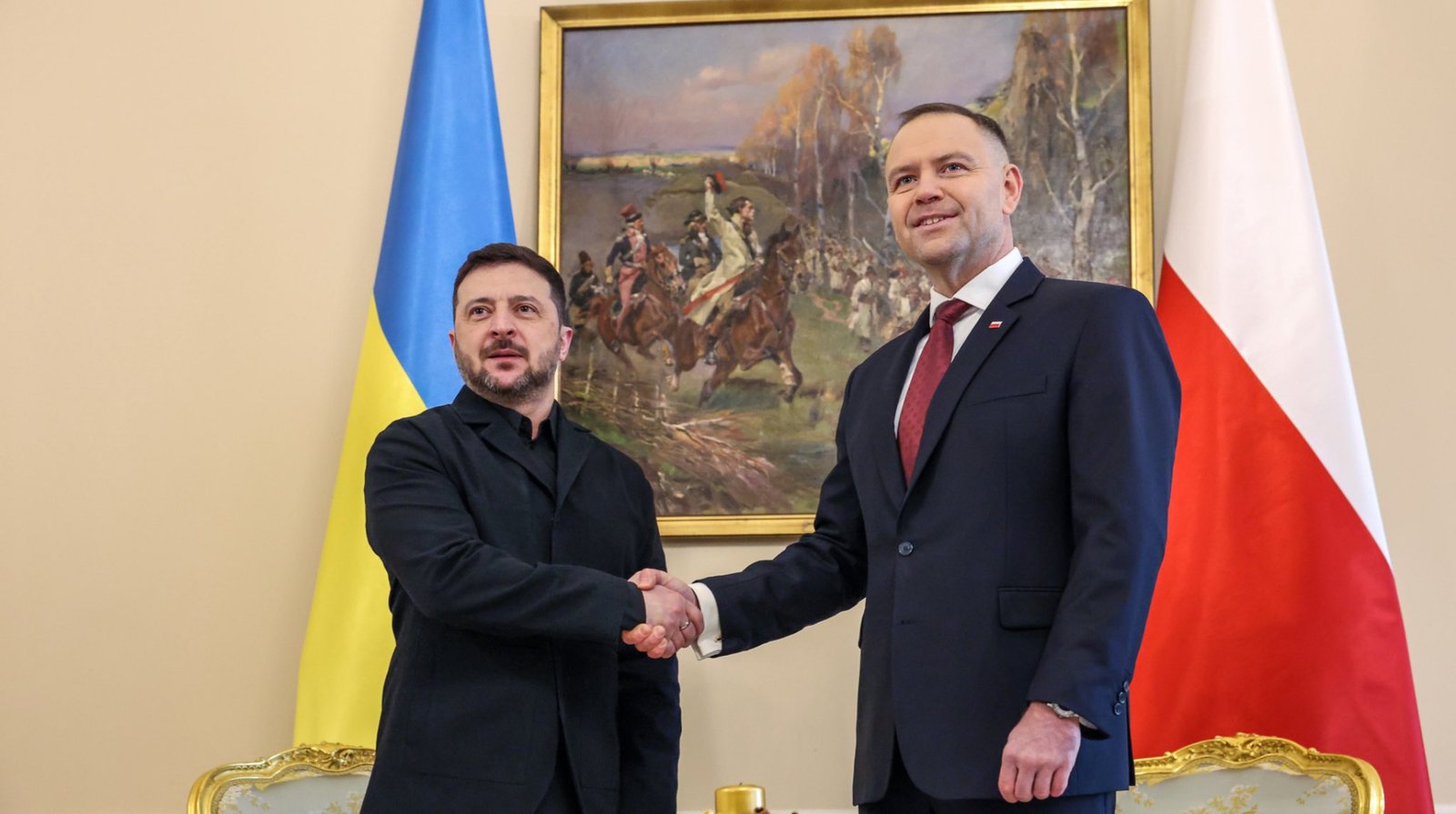 Президент України Володимир Зеленський та Президент Польщі Кароль Навроцький