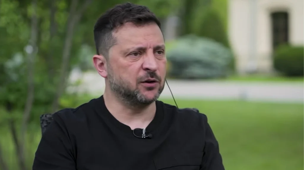 Президент Володимир Зеленський під час інтерв'ю
