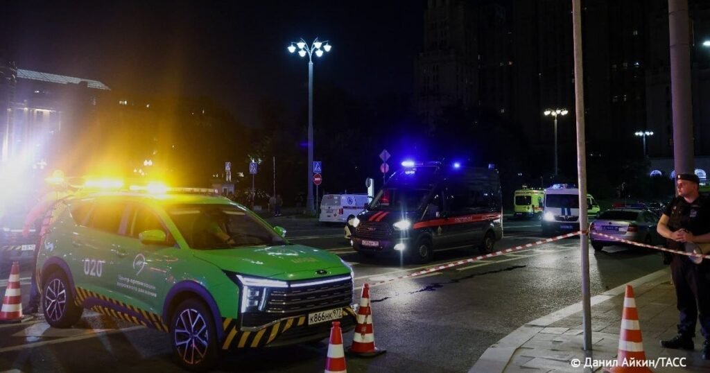 Фасад ресторану Balzi Rossi в Москві після вибуху, який спричинив жертви