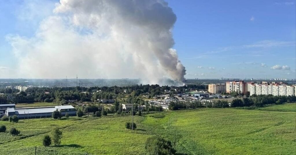 Зображення комплексу Новатек-Усть-Луга в Ленінградській області після ураження