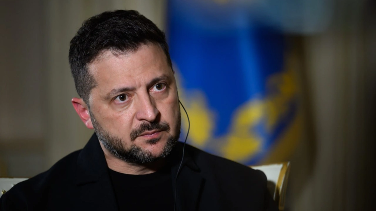 Президент України Володимир Зеленський під час офіційного виступу.