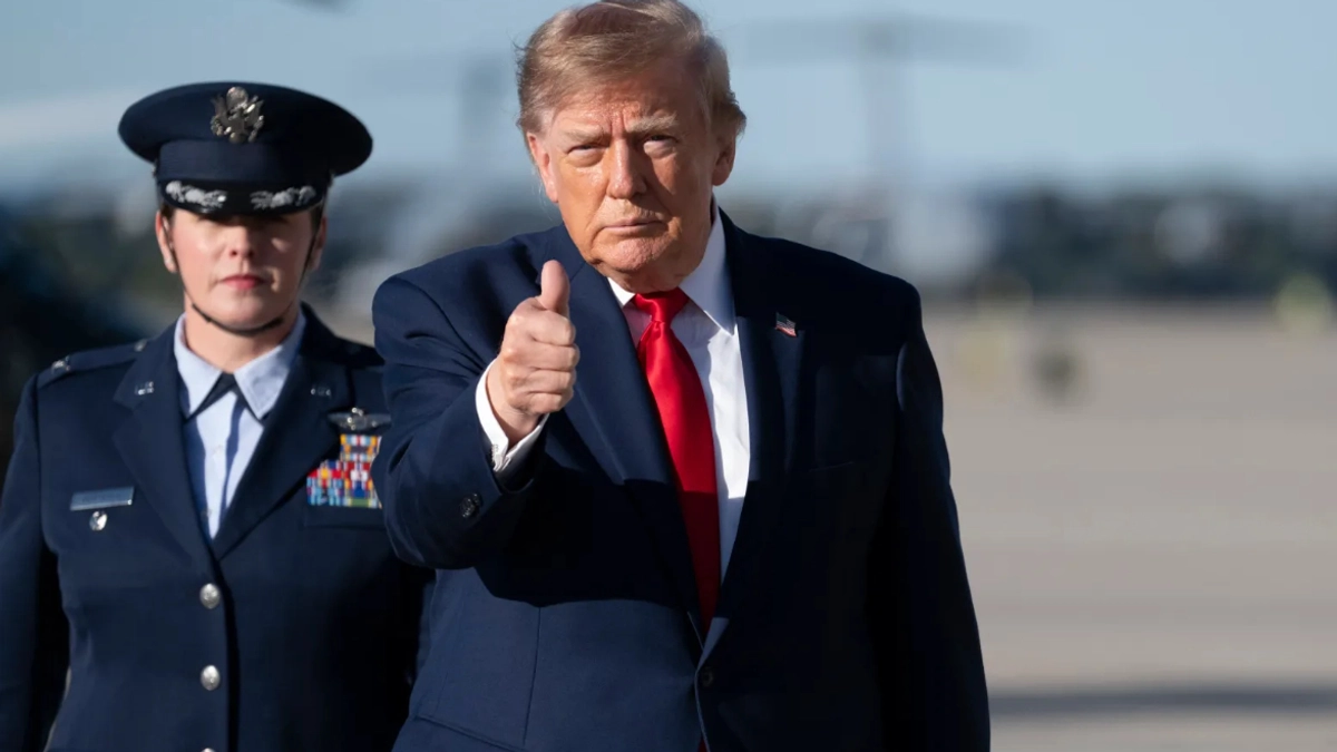 Дональд Трамп, президент США, під час заяви.