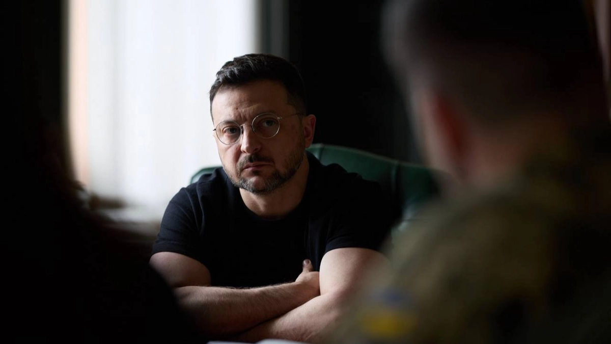 Президент України Володимир Зеленський під час заяви про обмін розвідданими.