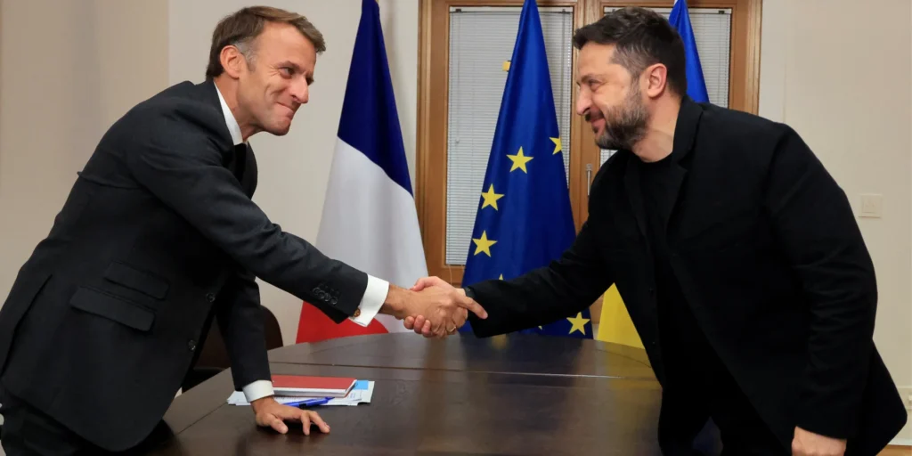 Президент України Володимир Зеленський та Президент Франції Емманюель Макрон
