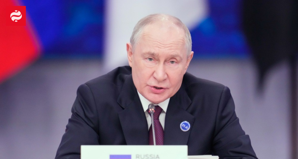 Володимир Путін під час переговорів з європейськими лідерами